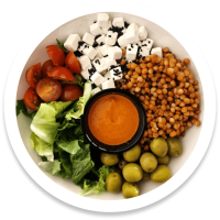 Poke Mediterráneo de Lenteja